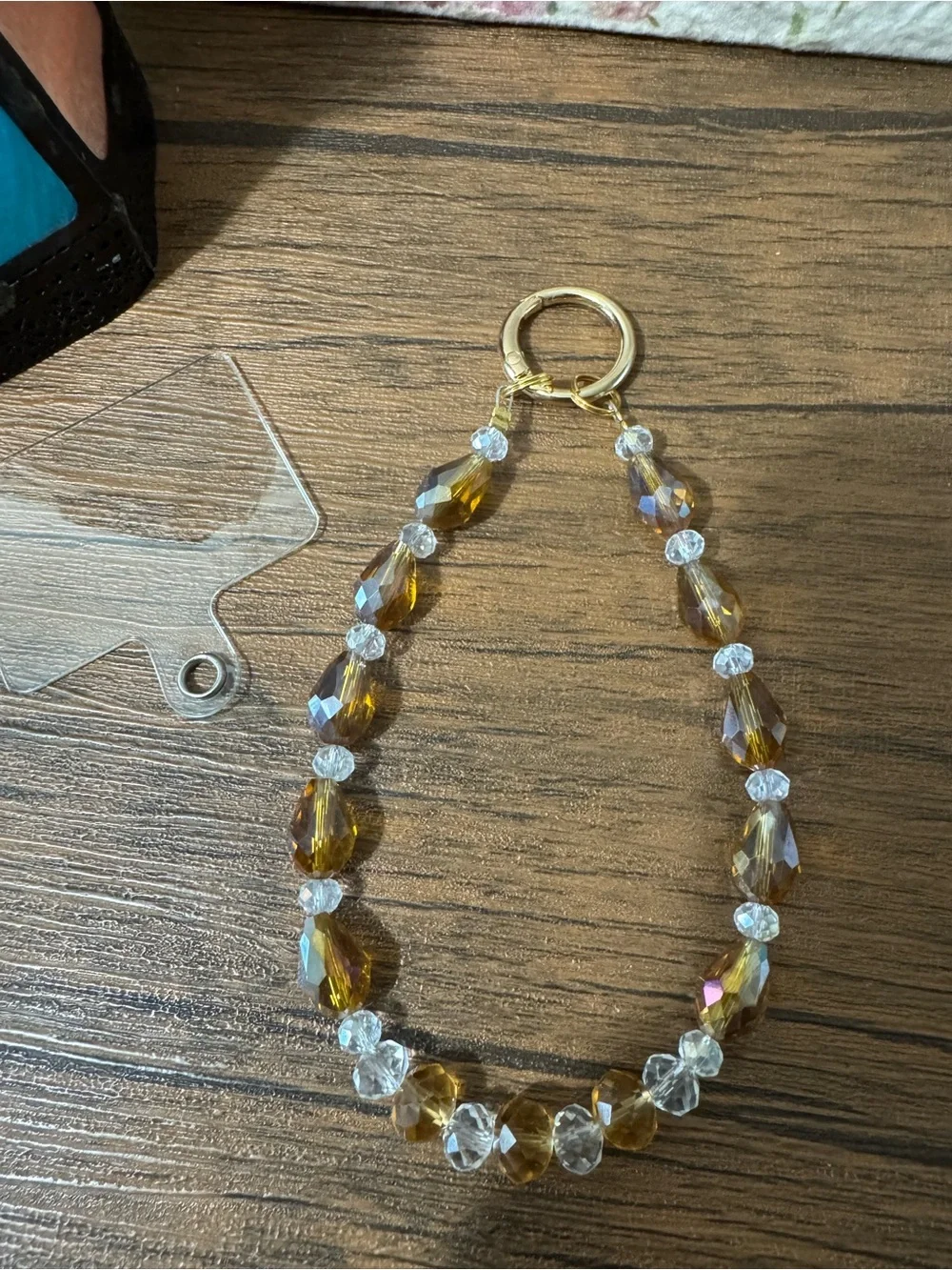 Bling Bling Crystal and Brown Phone/Key/Bag Chain #P1081